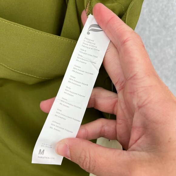 Fabletics Jillian Wrap Skirt Size M Green Pink Cargo Street Wear Sporty NEW - Picture 7 of 11